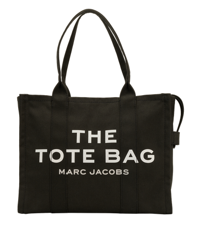 The Tote Bag, &pound;180, Handbags, Black, Canvas, Front view